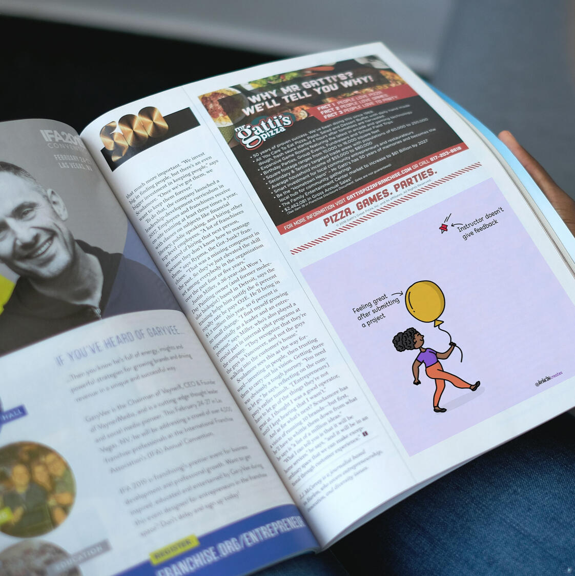 Joyful student illustration with balloon for education editorial article - Yemisi Olusanya